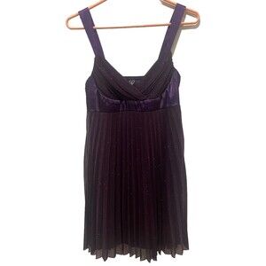 Windsor Vtg Y2K Babydoll Pleated Purple Dress Size Small Whimsigoth Fairy